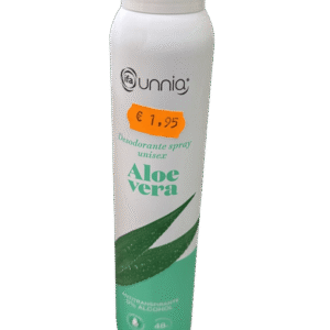 Desodorante Unnia - Spray Unisex Aloe Vera - 48 H